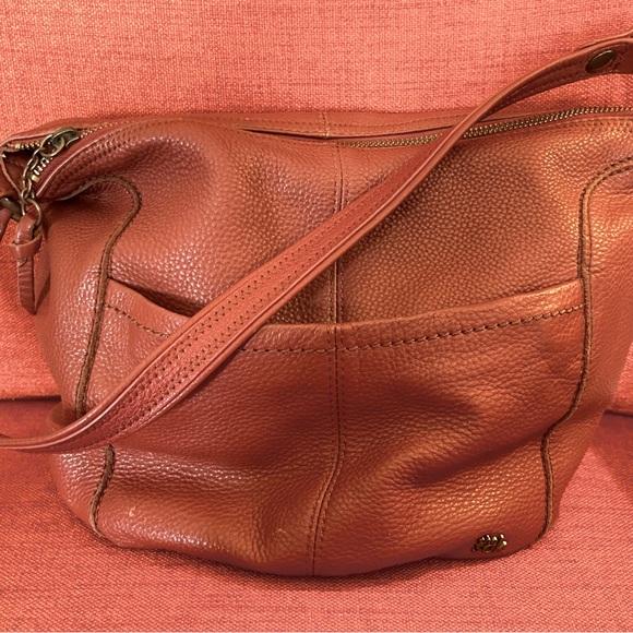 Handbags - The Sack caramel leather shoulder bag.